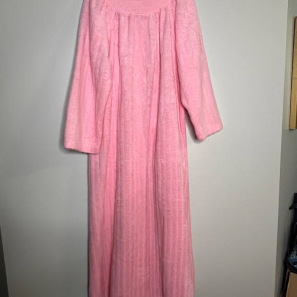 Vintage Lara Dee Fuzzy Robe Size Small Retro Plush Full Length House Coat - Picture 4 of 5